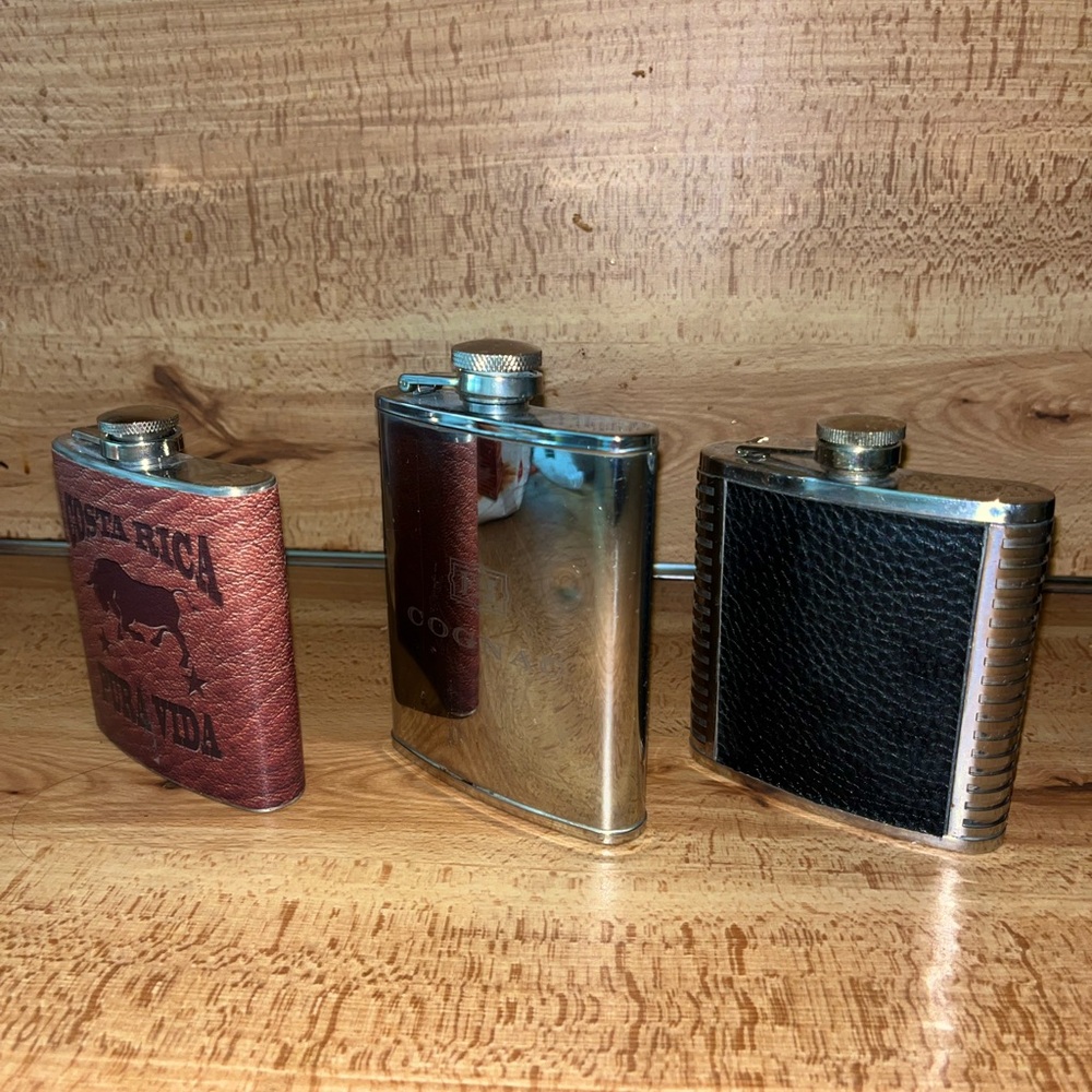 3 Stainless Steel Flasks